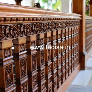 Elegant Brass Wood Railings for Staircase No-4053