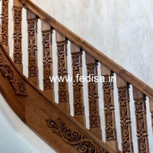 Modern Brass Wood Handrails for Luxury Villas No-4054