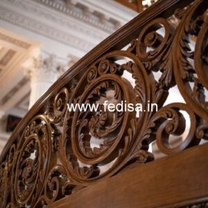 Decorative Brass Wood Staircase Fence Trends No-4055