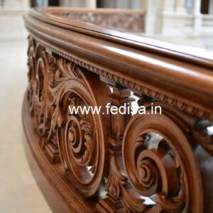 Elegant Brass Wood Fence for Balcony Design No-4059