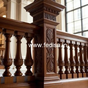 Decorative Brass Wood Railings for Interior Decor No-4061