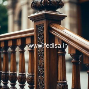 Luxury Brass Wood Handrail Ideas for Homes No-4062