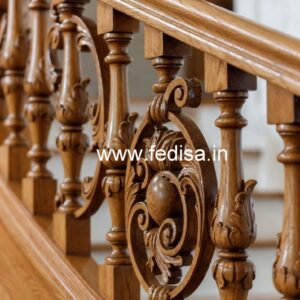 Stylish Brass Wood Balcony Fence Collection No-4063
