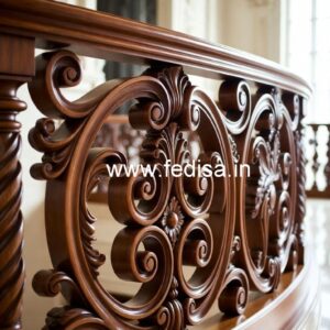 Luxury Brass Wood Staircase Design Collection No-4074