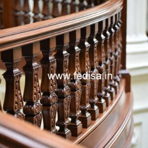 Decorative Brass Wood Interior Railings Collection No-4078