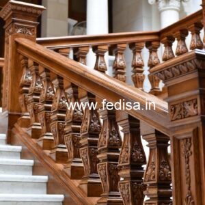 Decorative Brass Wood Railings for Luxury Homes No-4090