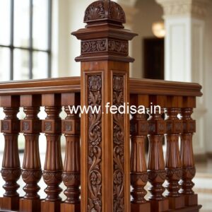 Elegant Brass Wood Handrail Collection for Interiors No-4094