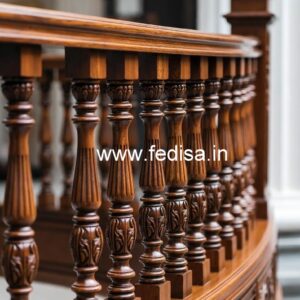 Stylish Brass Wood Railings for Villas No-4108