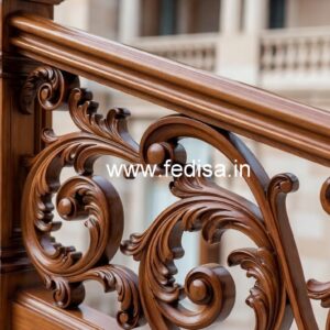 Elegant Brass Wood Fence with Modern Finish No-4109