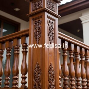 Decorative Brass Wood Staircase Handrail Inspiration No-4111