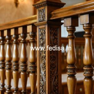 Modern Brass Wood Railings with Premium Style No-4112
