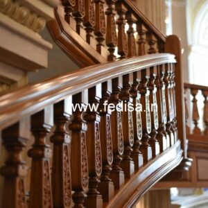 Premium Brass Wood Fence Design for Villas No-4115