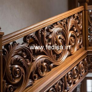 Decorative Brass Wood Balcony Safety Railings No-4117
