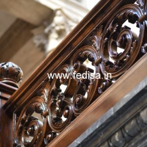 Modern Brass Wood Staircase Fence Inspiration No-4118