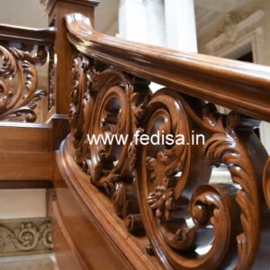 Luxury Brass Wood Balcony Handrails for Villas No-4135