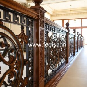 Modern Brass Wood Staircase Decor Inspiration No-4136