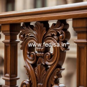 Elegant Brass Wood Balcony Fence Inspiration No-4138