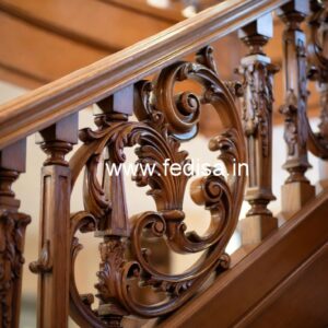 Premium Brass Wood Handrails for Modern Homes No-4139