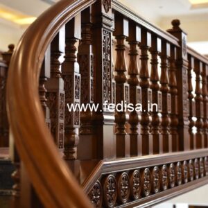 Stylish Brass Wood Fence with Artistic Touch No-4143