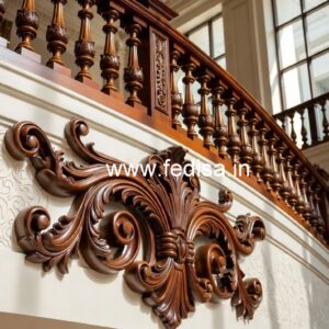 Modern Brass Wood Staircase Design Trends 2039 No-4148