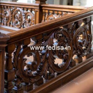 Premium Brass Wood Railings with Elegant Finish No-4151