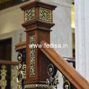 Decorative Brass Wood Staircase Side Rails No-4152