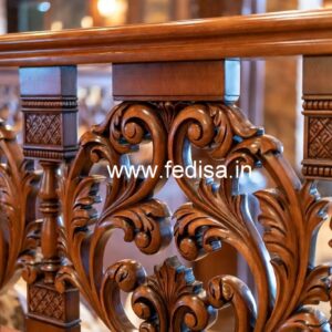 Elegant Brass Wood Fence with Golden Finish No-4156