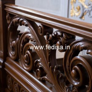 Premium Brass Wood Balcony Handrails with Rich Style No-4163