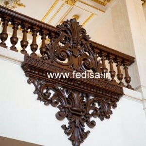 Decorative Brass Wood Railings for Modern Staircase No-4164