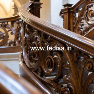Elegant Brass Wood Handrails with Modern Touch No-4168
