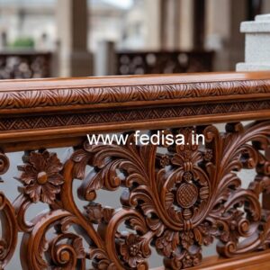 Modern Brass Wood Railings for Elegant Interiors No-4172