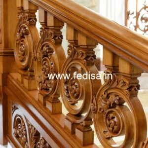 Premium Brass Wood Handrail Inspiration for Homes No-4175