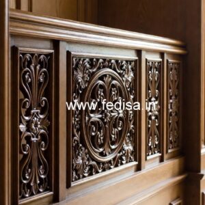 Luxury Brass Wood Fence with Contemporary Look No-4177