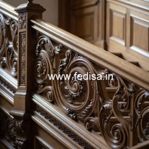 Modern Brass Wood Balcony Design Inspiration No-4178