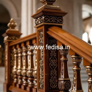 Elegant Brass Wood Railings with Rich Look No-4180
