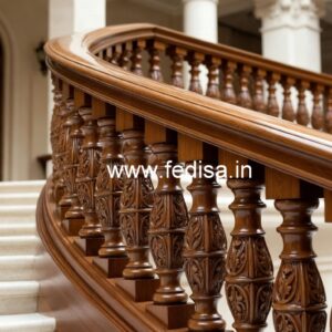 Luxury Brass Wood Handrails for Dream Homes No-4183