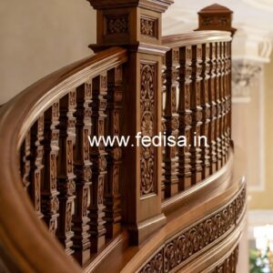 Premium Brass Wood Railings for Interior Design No-4187