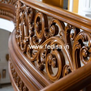 Modern Brass Wood Handrails for Rich Interiors No-4190