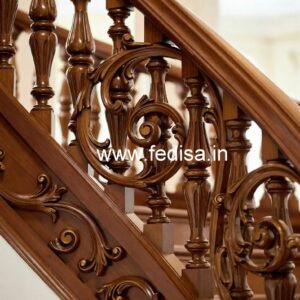 Premium Brass Wood Railing Collection No-4207