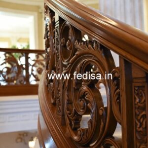 Luxury Wooden Railings with Brass Finish No-4219
