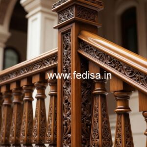 Brass Wood Fence Design for Balcony No-4242
