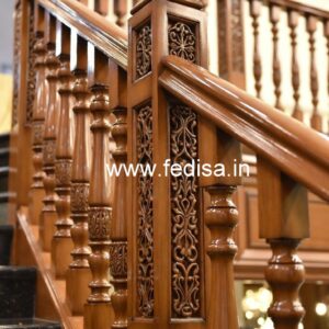 Decorative Brass Wood Stair Fence Ideas No-4247