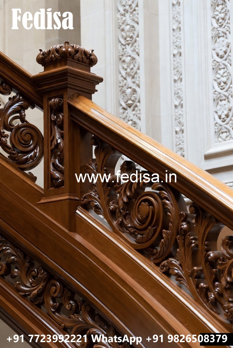 Beautiful Brass Wood Interior Railings No-4249