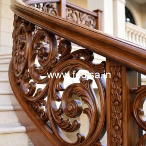 Brass Wood Railings with Artistic Design No-4253