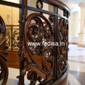 Luxury Brass Wood Railings for Interior No-4263
