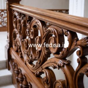 Modern Brass Wood Railings for Villas No-4273