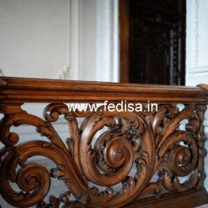 Brass Wood Stair Railings with Rich Finish No-4286