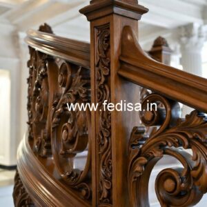 Modern Brass Wood Fence for Luxury Homes No-4287