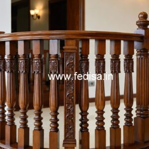 Stylish Brass Wood Staircase Collection No-4292