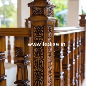 Modern Brass Wood Fence with Contemporary Style No-4308